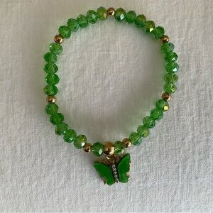 Beaded Bracelet with Butterfly Accent